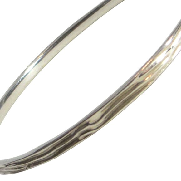 Pandora Liquid Silver Stream Sterling Silver Bangle Bracelet 7.9" 490715 - Picture 2 of 6